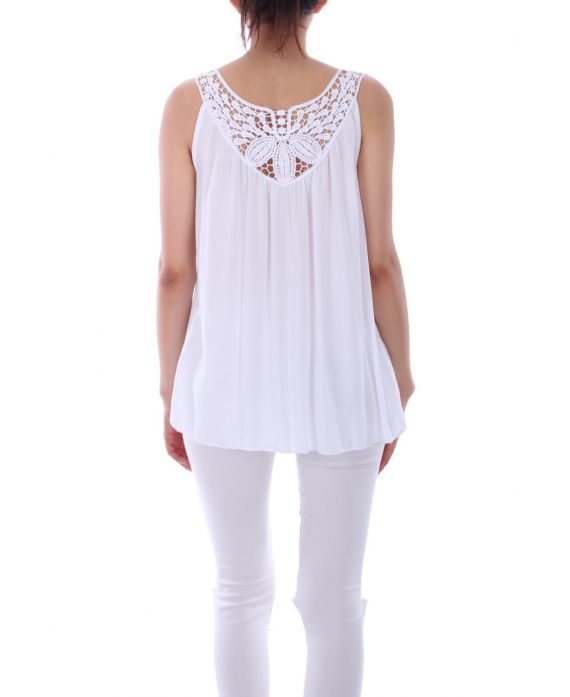 TOP SCHIENA IN PIZZO BIANCO 0109