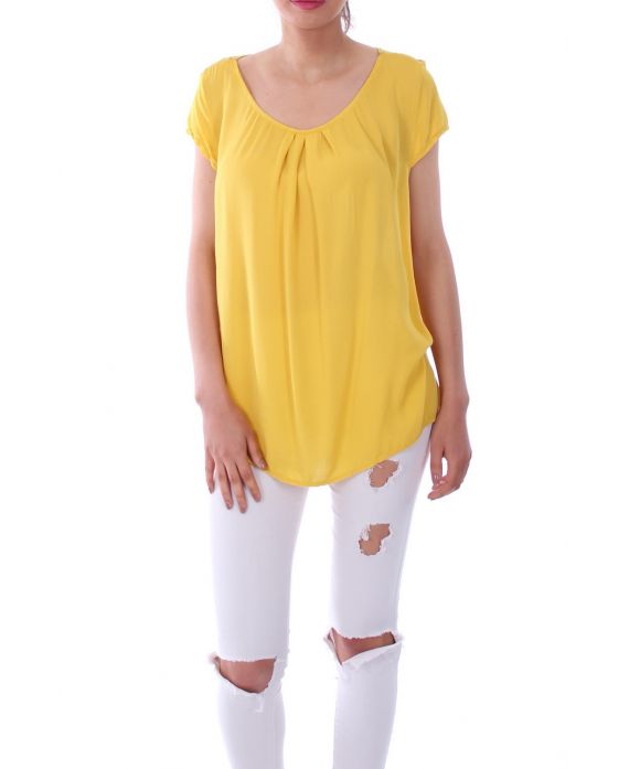 TOP SCHIENA IN PIZZO 0113 GIALLO