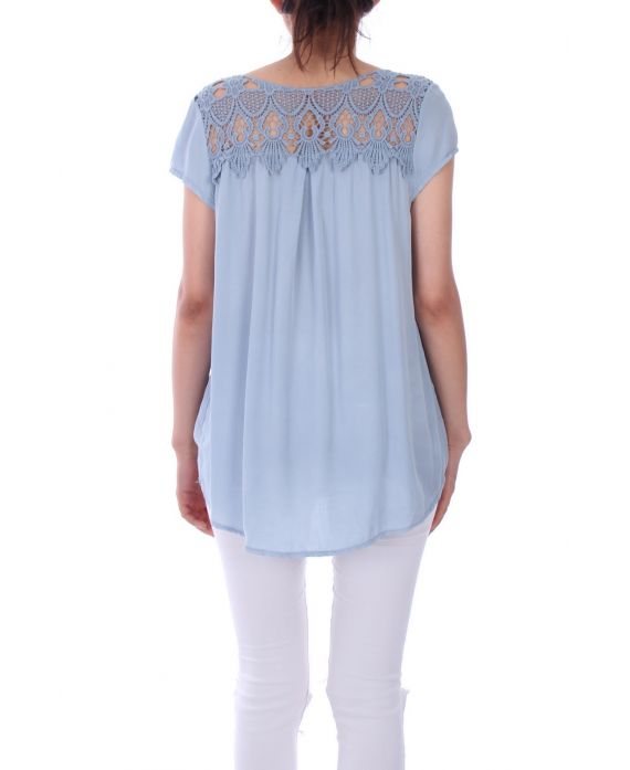 TOP BACK LACE 0113 BLAUW