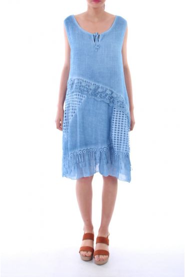 KLEID TUNIKA SPITZE 0118 BLAU