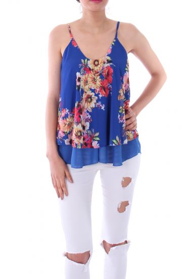 TOP FLORAL DRUCKT 0125 ROYAL