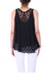 LACE TOP 0110 ZWART