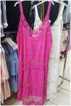 STRAND - LANGES KLEID-SPITZE-0111 FUSHIA