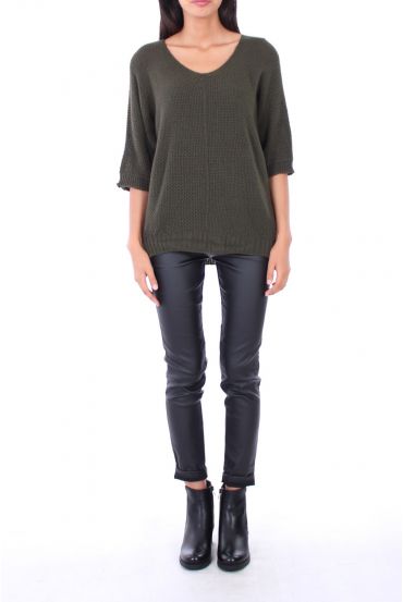 V NECK SWEATER 0154 GREEN