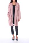 CAPPOTTO IN PELLE NABUK 0114 ROSA