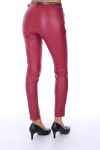 BROEK OLIE FAUX X 4 S-M-L-XL-0161 BORDEAUX