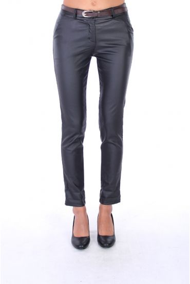 PANTS OIL FAUX X 4 S-M-L-XL 0161 BLACK