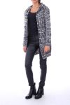 GILET LONG A CAPUCHE 0148 NOIR