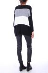 PULL TRICOLORE 0152 NOIR