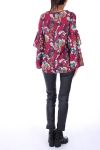 BLOUSE SATINEE BLOEMEN 0117 BORDEAUX