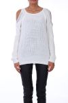 PULL STRASS MOHAIR 0122 BLANC