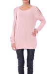 SWEATER RHINESTONE MOHAIR 0122 PINK