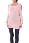 SWEATER RHINESTONE MOHAIR 0122 PINK