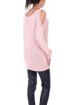 PULL STRASS MOHAIR 0122 ROSE