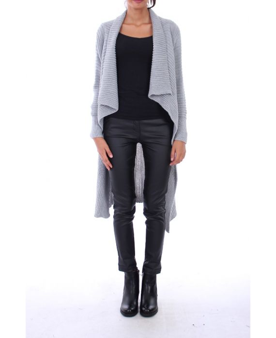 GILET LONG 0153 GRIS