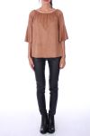 TUNIC NUBUCK BEADS 0173 CAMEL