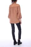 TUNIC NUBUCK BEADS 0173 CAMEL