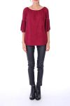 TUNIC NUBUCK BEADS 0173 BORDEAUX