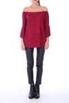 TUNIC NUBUCK BEADS 0173 BORDEAUX