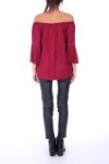 TUNIC NUBUCK BEADS 0173 BORDEAUX