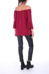 TUNIC NUBUCK BEADS 0173 BORDEAUX