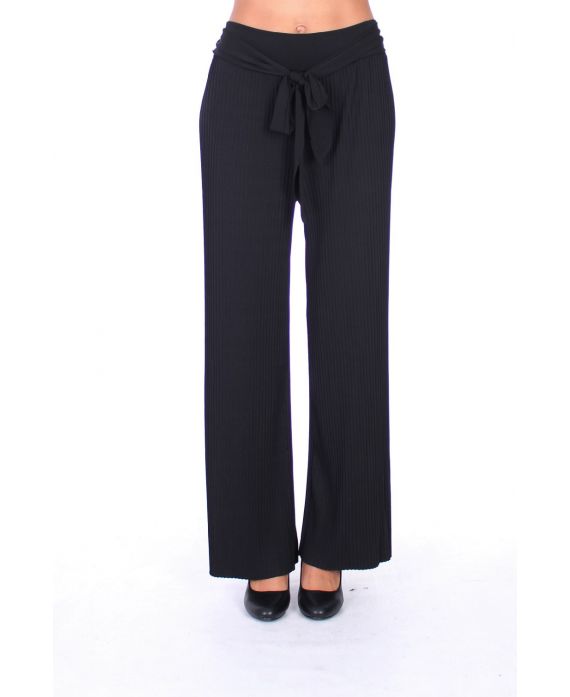 PANTALONES CON PLIEGUES 0182 NEGRO