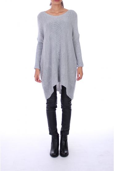 SWEATER TUNIC LOOSE 0202 GREY