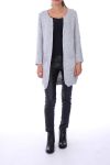 GILET LONG POCHES 0203 GRIS