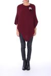 PONCHO PIN 0195 BORDEAUX