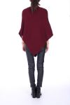 PONCHO BROCHE 0195 BORDEAUX