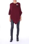 PONCHO BROCHE 0195 BORDEAUX