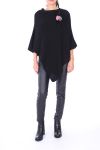 PONCHO BROCHE 0195 NOIR