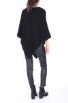 PONCHO BROCHE 0195 NOIR