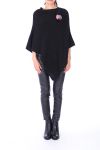 PONCHO BROCHE 0195 NOIR