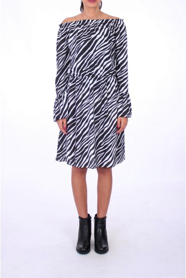 KLEID 0208 ZEBRE WEIß