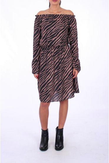 KLEID 0208 ZEBRE SCHOKOLADE