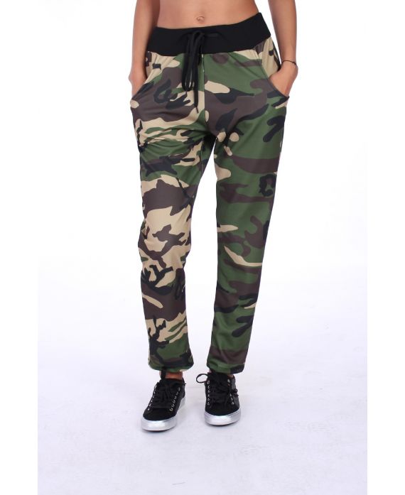 PANTALONI STAMPE 0225 MILITARE