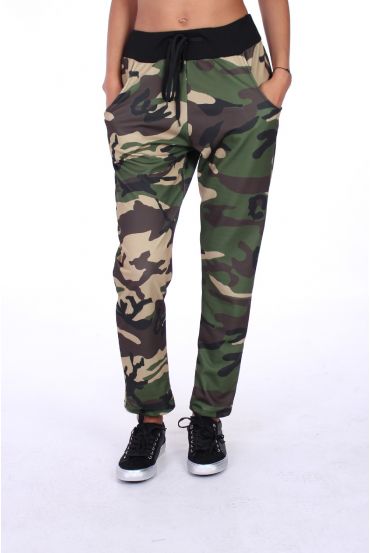 PANTALONI STAMPE 0225 MILITARE