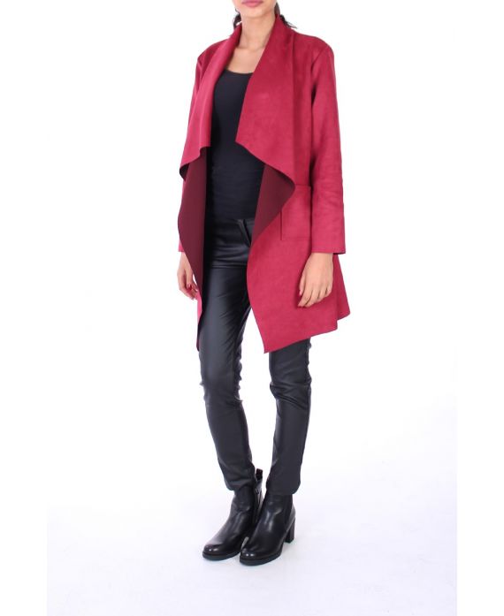 CAPPOTTO IN PELLE NABUK 0231 BORDEAUX