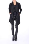 CAPPOTTO IN PELLE NABUK 0231 NERO