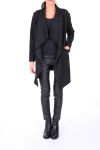 CAPPOTTO IN PELLE NABUK 0231 NERO