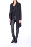 CAPPOTTO IN PELLE NABUK 0231 NERO