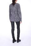 PULL IMPRIME GEOMETRIQUE 0227 NOIR