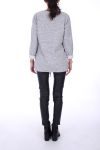 PULL IMPRIME ECRITURE 0229 GRIS