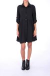 VESTIDO DE FORMA CAMISA BOUTONEE 0222 NEGRO