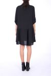 VESTIDO DE FORMA CAMISA BOUTONEE 0222 NEGRO