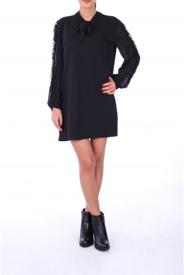 ROBE MANCHES FANTAISIES 0217 NOIR