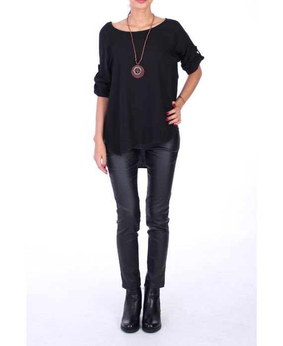 TUNIC + NECKLACE 0215 BLACK