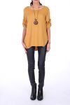 TUNIC + NECKLACE 0215 MUSTARD