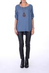 TUNIC + NECKLACE 0215 NAVY